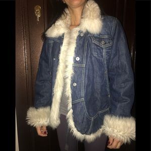 Diesel fur denim jacket